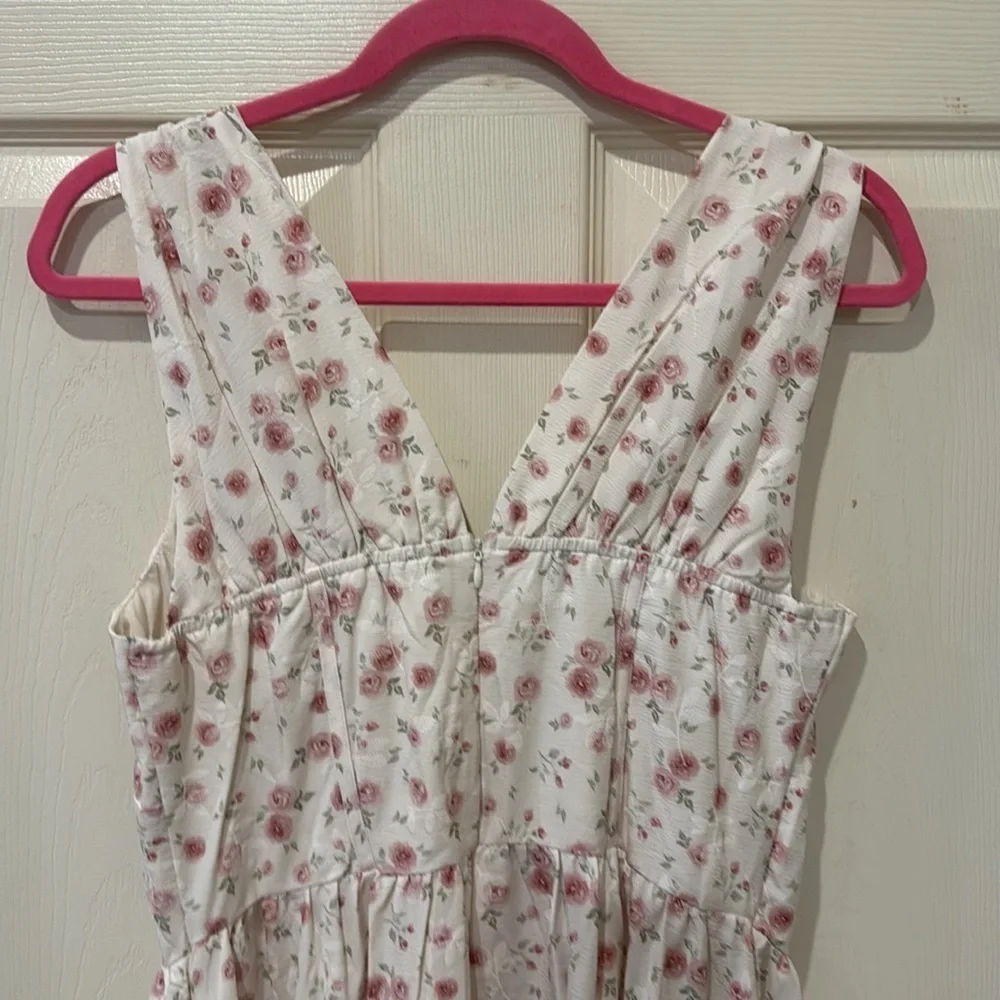 Cider NWT floral knotted corset dress, large - Picture 7 of 9